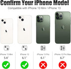 AGVEE 3+3 6 Pack for iPhone 13 6.1" / 13 Mini 5.4" Camera Lens Cover Protector, Bling Diamond & Bling Glitter Metal Ring 9H Tempered HD Glass Camera Cover Protector Film, Bling-Colorful