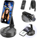 MOTA Tripod Stand Only for iPhone, Foldable Gimbal Stabilizer with Remote Control, 2 Axis Phone Stand for Video Recording with Megnetic Holder for Desk, 360 Degree Tracking Gimbal for All Apps