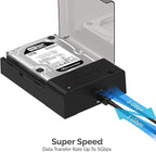 SABRENT USB 3.0 to SATA External Hard Drive Lay Flat Docking Station with Built in Cooling Fan for 2.5 or 3.5in HDD, SSD [Support UASP and 22TB] (EC-DFFN)