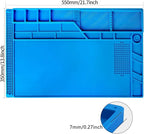 Kaisi S-180 Large Silicone Soldering Mat Magnetic Repair Work Mat, Heat Resistant Insulation Large Platform Station Pad for Soldering, Electronics, Computer Repair, Size 21.6 x 13.8 inch