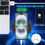 Battery Case iPhone 16 Plus, Upgraded 12000mAh Rechargeable Portable Extended Battery Pack Supported Qi Wireless Charging Case Compatible with iPhone 16 Plus (6.7 inch) Charger Case Power Bank (Black)