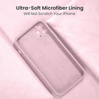 FireNova Designed for iPhone 13 Pro Max Case, Silicone [Camera Protection] Phone Case with [2 Screen Protectors], Soft Anti-Scratch Microfiber Lining Inside, 6.7 inch, Chalk Pink