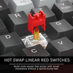 60% Mechanical Gaming Keyboard,Mixed Color Keycaps Gaming Keyboard with Linear Red Switches, Detachable Type-C Cable Mini Keyboard with Blue LED Light for PC/Laptop