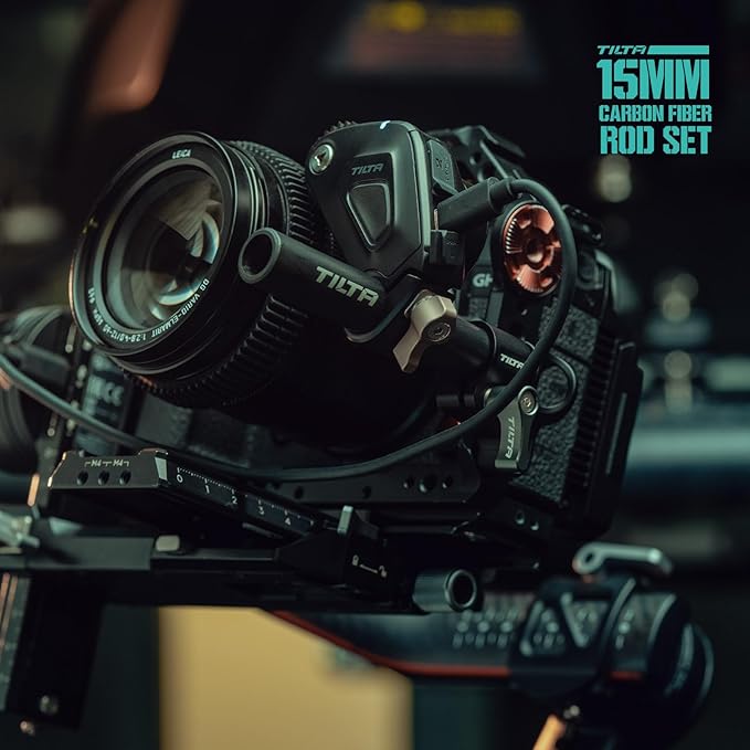 Tilta 2X Carbon Fiber Rods 15mm for Rail Support System | Increased Strength | Mount Accessories | Lightweight | DSLR Shoulder Rig, Camera Stabilizer Cage, Matte Box (30cm)