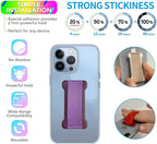 Phone Grip Strap Holder for Hand, Universal Finger Strap Phone Holder, Finger Selfie Grip Compatible with Most Smartphones (Deep Purple) -2PC