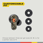 Skullcandy Dime Evo Wireless Earbuds, Bluetooth Headphones, Noise Isolating Fit, Up to 36 Hours Battery, Microphone, Easy Carry with Clip-Anywhere Case - Realtree APX Black/Orange
