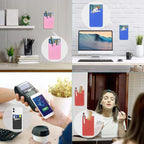 SS Phone Card Holder, Phone Wallet Stick On Silicion Card Holder for Back of Phone Credit Card Suitable for iPhone Samsung Galaxy Any Smartphone (8 Pack)