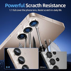 X-it Camera Lens Protector for Samsung S25 Plus, 9H Tempered Glass, Independent Metal Aluminum Edge Original Protection Design, Suitable for Phone Case, Anti-scratch, Anti-reflective,PinkGold