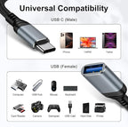USB to USB C Adapter, Fast 5Gbps USB 3.0 OTG Adapter, USB A Female to Type C Dongle for iPhone 16/15, MacBook Pro/Air, iPad Pro/Air, Galaxy, Pixel and More