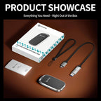 PHIXERO P20 External Portable SSD 512GB,up to 2050Mb/s,External Solid State Drives with 2 in 1 USB C Cable with LED Indicator,USB 3.2 Gen 2 Portable Hard Drive for iPhone 15/16 PRO, Mac, PC & Laptops