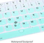 CaseBuy Keyboard Cover for 2022 15.6" Lenovo ThinkPad E15 Gen 4 3 2 T15 L15 T15p Gen 3 2 1 L15 P51s P52 P52s P53 P72 P73/ThinkPad E580 E590 E595 L580 L590/ThinkPad T570 T575 T580 T590, Gradual Mint