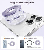 TORRAS 2025 Upgrade [Dual-Ring] Fit for MagSafe Phone Grip Ring Holder [Dual-Ring] Compatible with MagSafe Kickstand Magnetic for iPhone 16/15/14/13/12/11 Samsung, Google Accessories, Purple