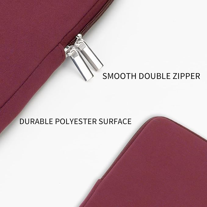 RAINYEAR 11-11.6 Inch Laptop Sleeve Protective Case Soft Lining Carrying Bag Padded Zipper Cover Compatible with 11.6" MacBook Air for 11" Notebook Computer Tablet Chromebook (Red, Upgraded Version)