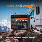 12V 100Ah LiFePO4 Lithium Battery MAX PLUS(2 Pack) - 1280Wh Each, Built-in 110A BMS, 15000+ Deep Cycles, A+ EV Grade Cells, Ideal for RV, Solar, Marine, Off-Grid