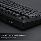 Redragon K737 PRO Wireless 87 Keys Gasket Gaming Keyboard, 80% Premium CNC Aluminum Mechanical Keyboard, Hot-Swap South-Facing LED Socket, 5-Layer Noise Dampening, Side-Printed PBT Contour Line Keycap