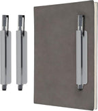 PATIKIL 2 Pcs Adhesive Pencil Holders, 105mm Long Universal Pencil Clip Silicone Pen Holder Office Pen Organizer for Desk Wall Clipboard Notebook Tablet Case Stylus, Grey