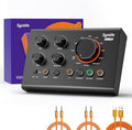 Synido Podcast Equipment, Audio Interface for Podcasting with Pro-preamp, 48V Phantom, DJ Mixer Effects, 9 Customize Sound Pads, XLR Input/6.35/3.5 Line In, for Live Streaming/Music Recording/Gaming