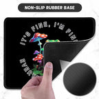 ITNRSIIET Mouse Pad with Stitched Edge Premium Textured Smooth Precise Operation Waterproof Washable Non-Slip Rubber Base Desktop Protection Mat, 10.2×8.3×0.12 inches, Lonely Frog