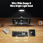 1Pack Video Conference Lighting, Zoom Lighting for Computer with Clamp, 30 Light Modes, Eye-Caring Swing Arm Desk Light with Memory & Timing Func for Home Office, Video Call, Video Conferencing