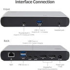 SIIG Thunderbolt 3 or USB C Dual 4K Display Docking Station with 60W PD- Titan Ridge (2X DP 1.2, 1x USB-A/2x USB-C 10Gbps, 2X USB-A 5Gbps, Ethernet) for Windows&Mac M1/M2/M3 Pro/Max (JU-DK0C11-S1)