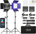 GVM RGB LED Panel Video Light, Photography Lighting with APP Control, 800D Video Lighting Kit for YouTube Studio, Gaming, Streaming, Conference, 8 Kinds of Scene Lights, CRI 97, 2 Packs