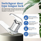 2 Pack Thumb Operated Offset Cam Lock Latch, Keyless Cam Lock Latch for Rv Storage Doors, Camper, Boat, Files Drawers, Distribution Box, Cabinet Door, Electric Cabinet (22mm)