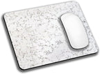 White Marble Black Texture Mouse Pads for Desk, Portable Wireless Computer Mouse pad Small Design with Women, Non-Slip Rubber Base Laptop Mousepad 9.5" x 7.9" Smooth Surface for Office & Travel