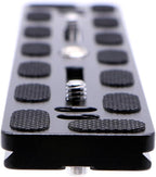 PU-200 200mm Universal Lengthened Quick Release Plate Slide Rail with D-Ring Screw for Tripod Ball Head DSLR Camera, Arca-Swiss Compatible