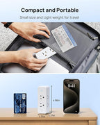 TROND Outlet Extender Surge Protector, 6 AC Outlet Splitter with Rotating Plug 360, Multi Plug Adapter with PD 20W USB C, 1440J, 2 USB-A & 2 USB-C, 3 Way Wall Extension Outlet for Home Office Travel
