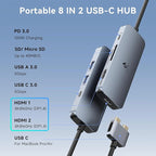 Docking Station for MacBook Pro Air, LIONWEI USB C Docking Station Dual Monitor, Dual HDMI Adapter Hub for Mac MacBook Pro with 2 HDMI, 3 USB 3.0, SD TF Card Reader and 100W PD USB C Charging Port