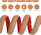 Floor Cord Cover Self Adhesive Cord Hider,10FT Cable Management, Extension Strip Protector for Wires, Prevent Cable Trips for Offices, Gyms, Exhibitions Cavity:0.3"(W) x 0.28"(H) Brown