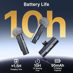 BOYA BOYALINK 2 A2 (2TX+3RX Adapter) Wireless Lavalier Microphone for iPhone Camera Android, Clip on Mic, 48 KHz 24 Bit, 6mm Mic, 1000ft, Noise Cancelling, Mini Lapel Mic USB-C/Lightning/3.5mm TRS
