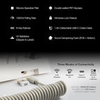 TECWARE Phantom+ Elite 87 Key RGB Mechanical Gaming Keyboard, LED Backlit, Universal Hot-Swap, Wired and Wireless, 3 Mode Connectivity, Thocky Sounding, White Elite Wraith Pink