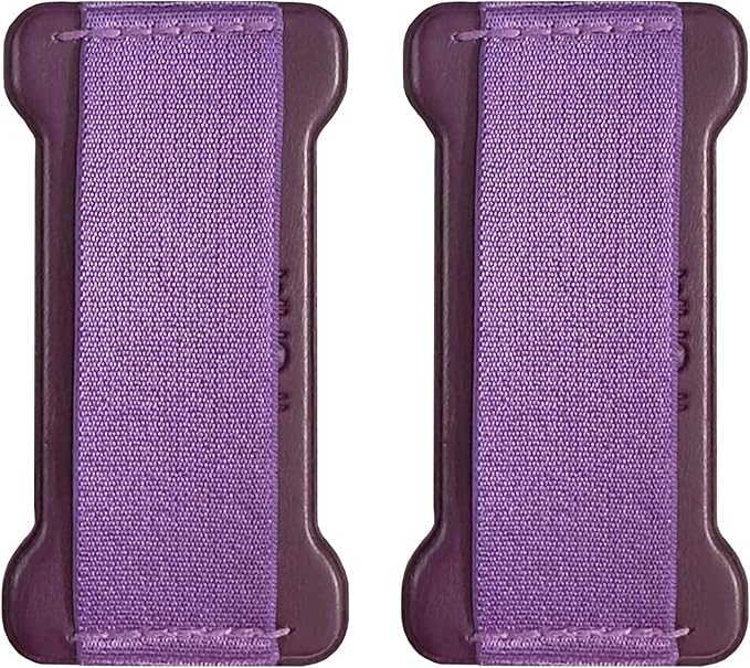 Phone Grip Strap Holder for Hand, Universal Finger Strap Phone Holder, Finger Selfie Grip Compatible with Most Smartphones (Deep Purple) -2PC