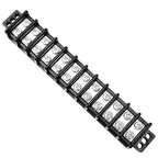 GLOSO Marine Terminal Blocks TBD Double Row Stainless 10-22 AWG Cu, 30A/600V- 1 Pack, 12 Poles