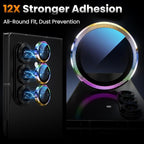 YWXTW for Samsung Galaxy Z Fold 7 Camera Lens Protector, [12X Stronger Adhesion] Individual Anti Scratch Metal Ring Tempered Glass Camera Screen Protector for Z Fold 7 Accessories 2025 (Multi-Coloured)