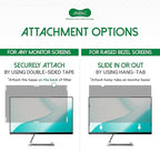 21.5 Inch Desktop Privacy Screen Shield for 16:9 Wide Monitor - Anti Glare Computer Privacy Screen Cover | Blue Light Blocking Screen Protector | Scratch Resistant UV Filter | Attachment Type