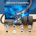 EMK Subwoofer Cable RCA to RCA Audio Cable 24K Gold-Plated Nylon Braided Double Shielded Digital Analogue Supports Amplifiers,Home Theater,Hi-Fi Systems,Subwoofer(30ft/10m)