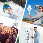 Mini Phone Tripod Stand,MQOUNY 38" Phone Tripod &Selfie Stick with Wireless Rechargeable Remote & Removable Light, Extendable Tripod Stand 360 Rotation Compatible with Phone&Android Samsung (White)