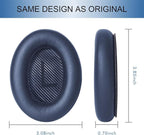 GEVO Ear Pads Cushions Replacement for Bose QC35 ii QC35, Earpads for Bose QuietComfort 35ii 35 Headphones with Protein Leather Noise Isolation Memory Foam (Blue)