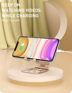 i-Blason Cell Phone Stand for Desk, Cell Phone Holder, Fits All Smart Phones, iPhone 16 15 14 13 Pro Max, Foldable Phone Stand Holder, Gold