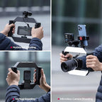 ULANZI Smartphone Video Rig with Light, U-Rig Light Cell Phone Handheld Stabilizer with Ring Light 2500K-9000K CRI 90+ for Filmmaking Live Steam YouTube Video Recording, with 5000mAh Build-in Battery