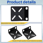 Pelopy Rack Mount Kit Compatible with 17.3 Inch Wide Switches, Adjustable Rack Ears Universal Mount Brackets Compatible with Netgear/Buffalo Tech/Dell/D-Link/Linksys/TRENDnet Products