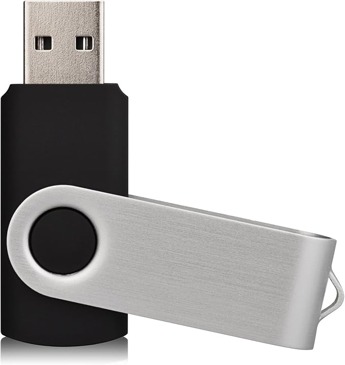 Aiibe 1GB Flash Drive 20 Pack Bulk 1GB USB Flash Drives 2.0 Memory Stick Thumb Drives Black