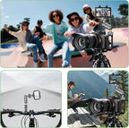 FANAUE Mini Articulating Arm Mount Camera Accessories Compatible with 1/4"-20 to 1/4"-20 Connectors (with Locating Pins) Aluminum-Built Arm Offers Flexibility Connectors