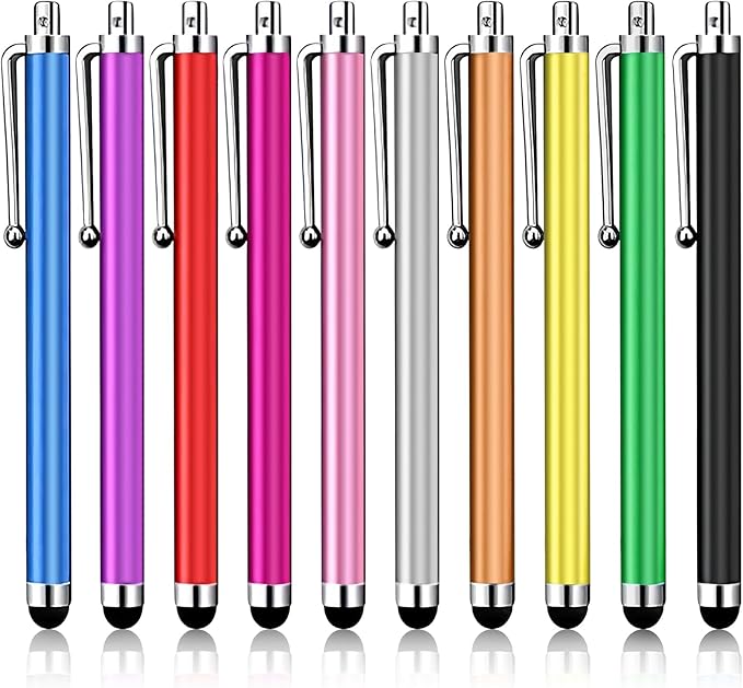 10 Pack Stylus Pen,High Precision and Sensitivity Stylus for Everyday Writing,Stylus Pen for Touchscreen Drawing,Universal Stylus Compatible with All Touch Screens,10 Colors