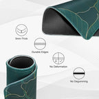 JIKIOU 3 Pack Mouse Pad with Stitched Edge, Comfortable Mouse Pads with Non-Slip Rubber Base, Washable Mousepads Bulk with Lycra Cloth, Mouse Pads for Computers Laptop Mouse 10.2x8.3x0.12in Leaf