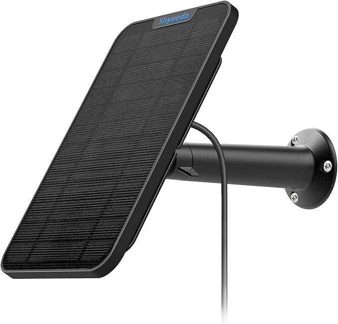 4W Solar Panel Charging Charger Compatible with Arlo Pro 3/Pro 4/Pro 5S 2K/Ultra/Ultra 2 /Go 2 only, 13.1ft Waterproof Charging Cable, IP65 Weatherproof Secure Wall Mount (3-Pack)