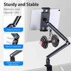 Tablet Stand Holder, Aluminum iPad Desk Mount Bracket, Tablet Arm Mount Holder with 360°Rotating Metal Base, Fits for iPad Air Pro Mini, Phones, Samsung Galaxy, Kindle, All 4.7-13 Inch Devices