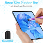 30PCS Stylus Tips Replacement Tips Only, 0.6cm/0.23in Black Silicone Tips for Stylus Pens High Sensitivity Stylu Tips,No Scratches, Universal Stylus Ends